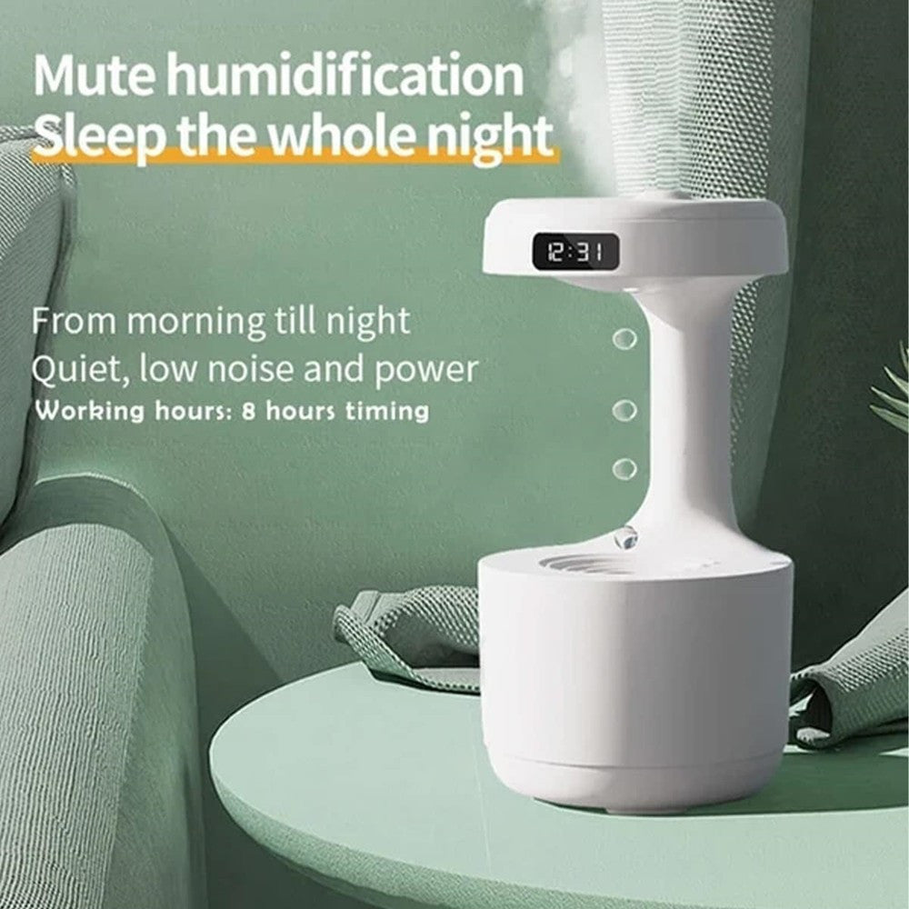 UMIDIFICATORE ARIA ANTIGRAVITÀ DIFFUSORE AROMI GOCCIA ACQUA OROLOGIO AROMATERAPIA