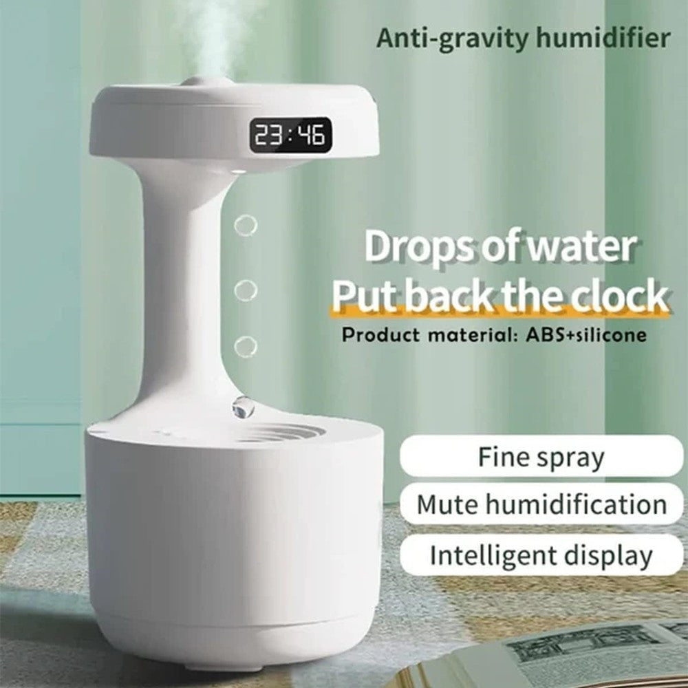 UMIDIFICATORE ARIA ANTIGRAVITÀ DIFFUSORE AROMI GOCCIA ACQUA OROLOGIO AROMATERAPIA