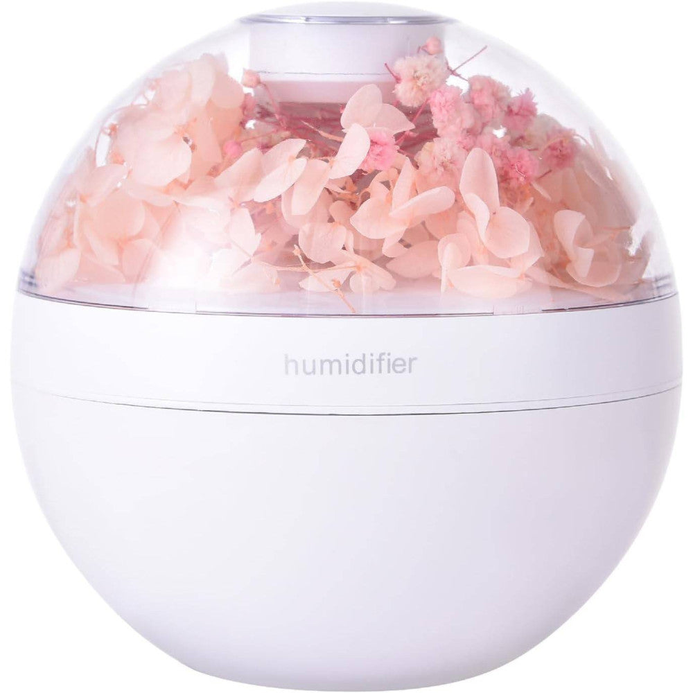 UMIDIFICATORE PER AMBIENTE AROMATERAPIA OLI ESSENZIALI USB CON FIORI PROFUMATORE