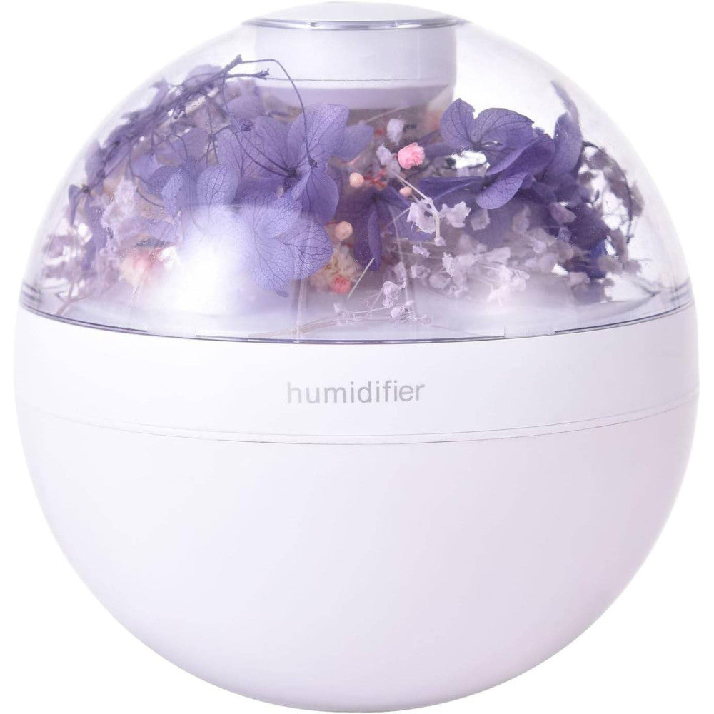 UMIDIFICATORE PER AMBIENTE AROMATERAPIA OLI ESSENZIALI USB CON FIORI PROFUMATORE