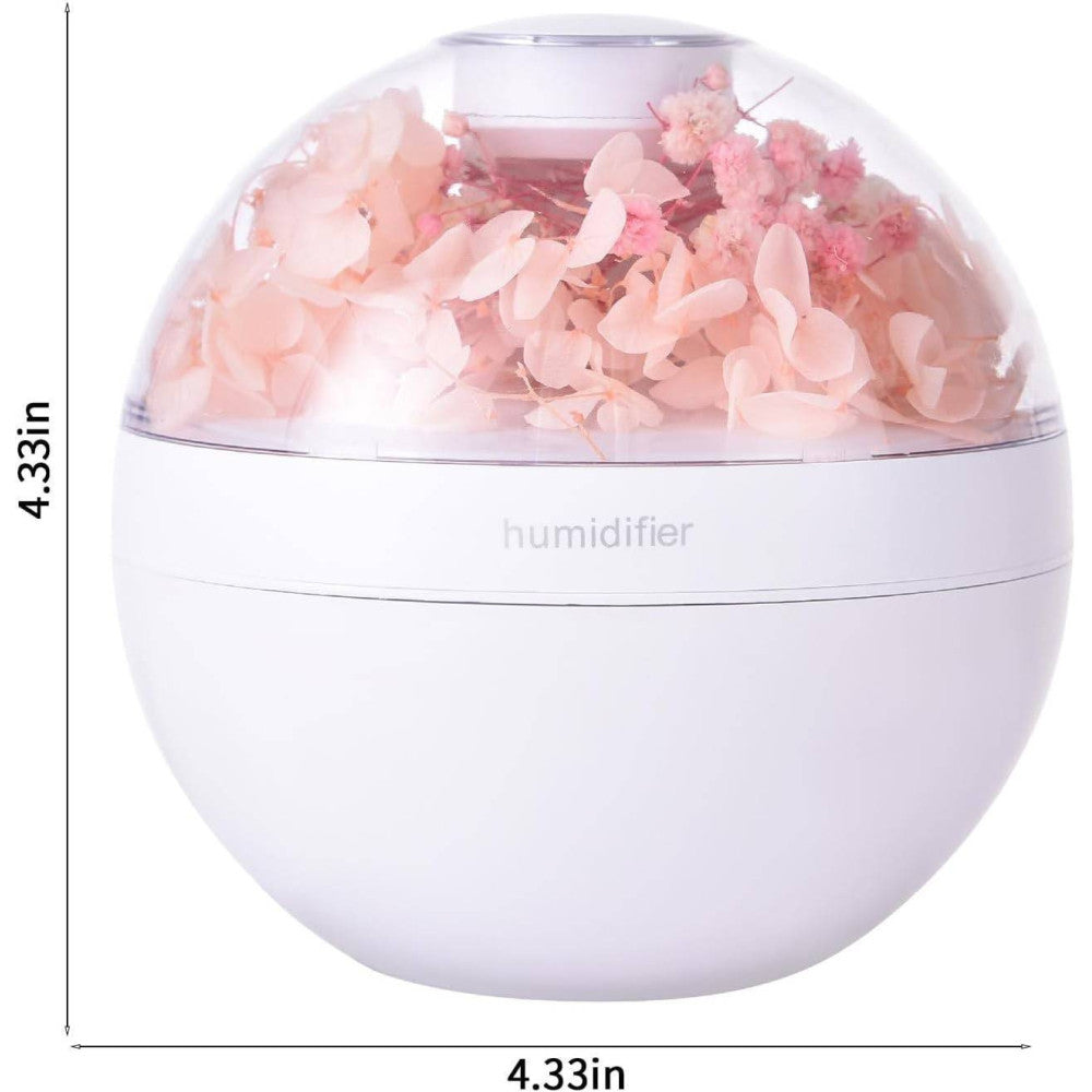UMIDIFICATORE PER AMBIENTE AROMATERAPIA OLI ESSENZIALI USB CON FIORI PROFUMATORE