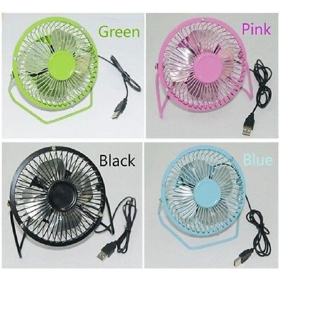 VENTILATORE A PALE USB IN METALLO SILENZIOSO POTENTE DA TAVOLO SCRIVANIA PER PC