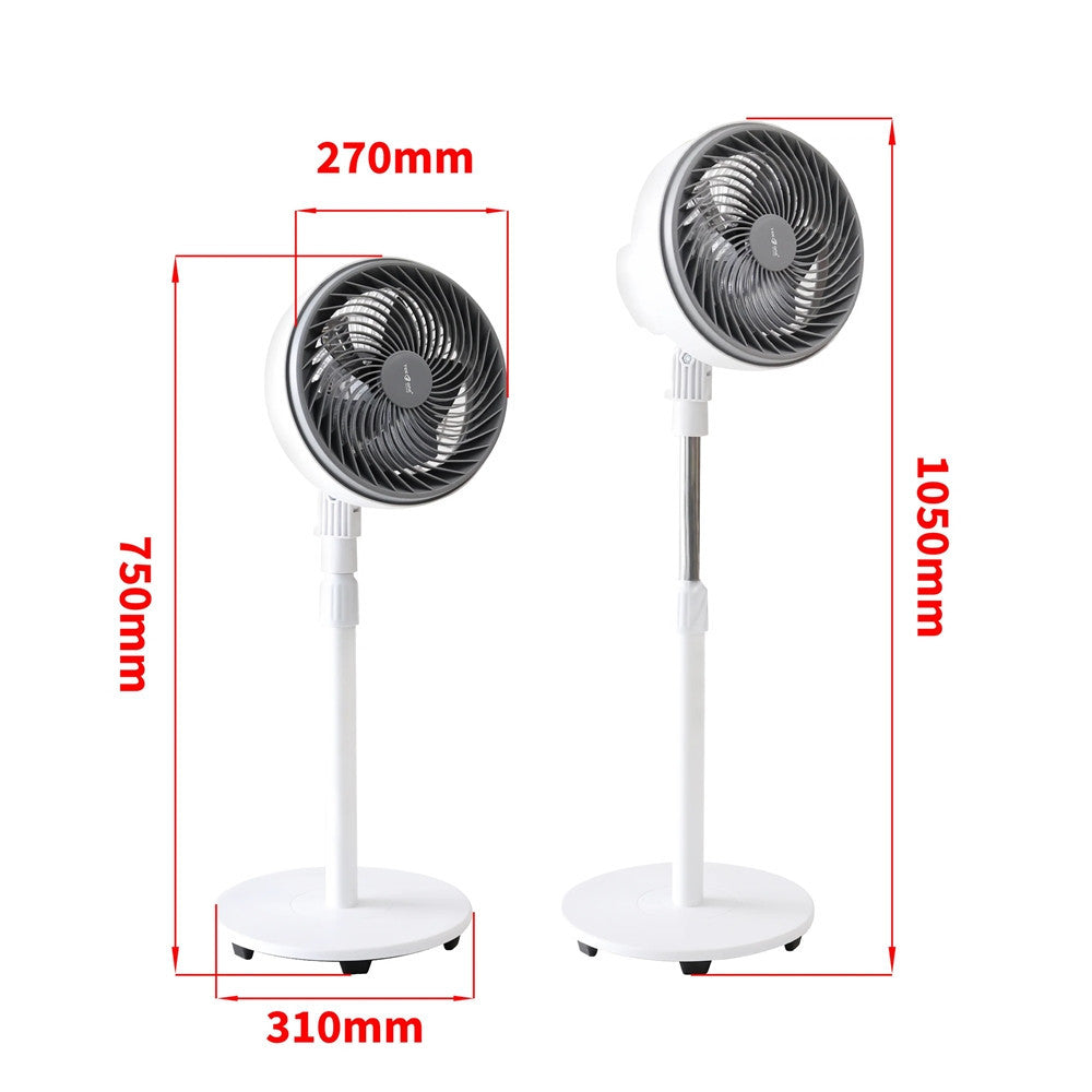 VENTILATORE A PIANTANA 90 W CON MOTORE CCA 3 VELOCITÀ ALTEZZA 100CM 5 PALE DA 10”