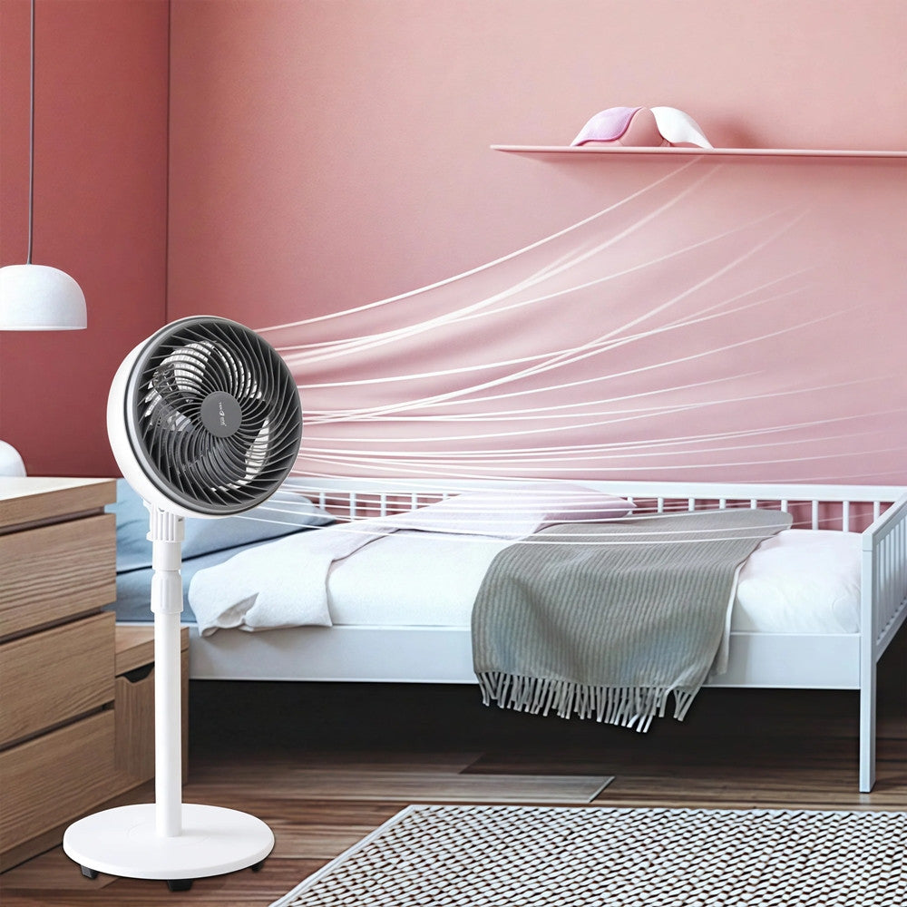 VENTILATORE A PIANTANA 90 W CON MOTORE CCA 3 VELOCITÀ ALTEZZA 100CM 5 PALE DA 10”