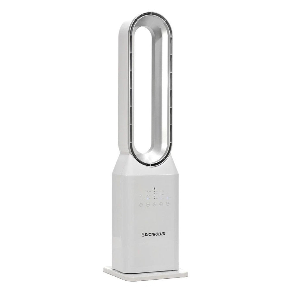 VENTILATORE A TORRE 91CM 50W BIANCO SENZA PALE SILENZIOSO OSCILLANTE DIGITALE TELECOMANDO