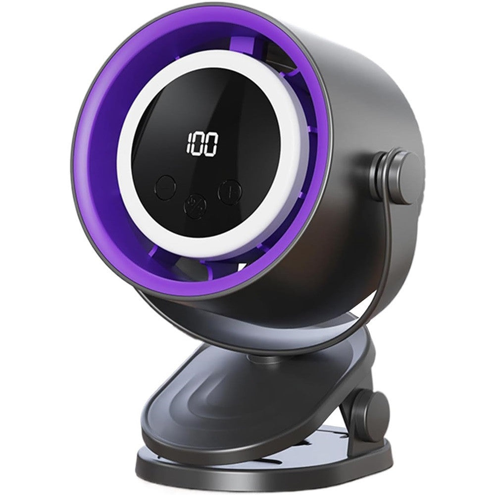 VENTILATORE DA TAVOLO USB ELETTRICO RAFFREDDAMENTO DESIGN LUCE NOTTURNA CAMERA SCRIVANIA