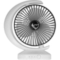 VENTILATORE DA TAVOLO USB SILENZIOSA CON ROTAZIONE TESTA FLUSSO D'ARIA A 3 LIVELLI