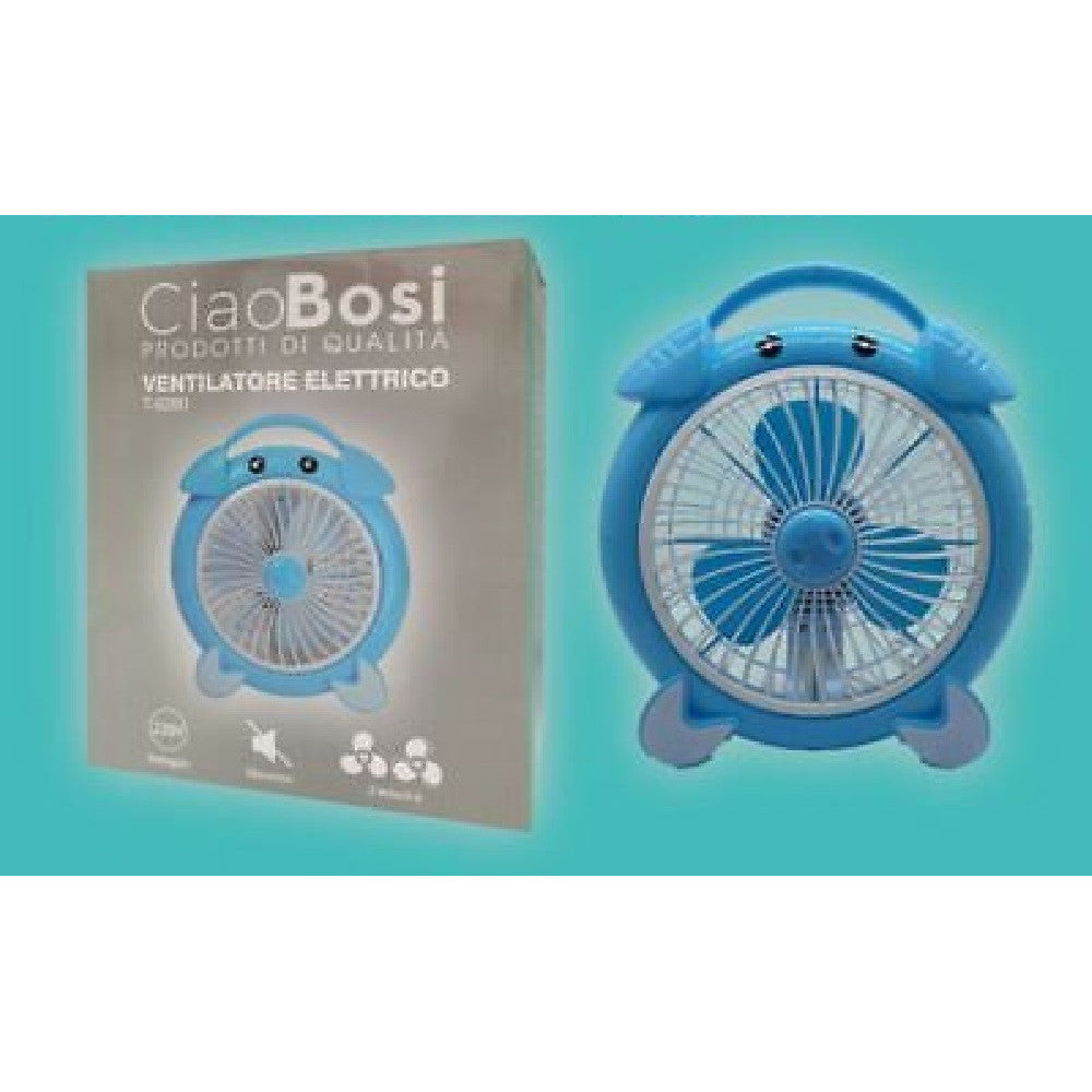 VENTILATORE ELETTRICO 30 WATT 3 VENTOLE SILENZIOSO DA TAVOLO COLORATO TX-9280