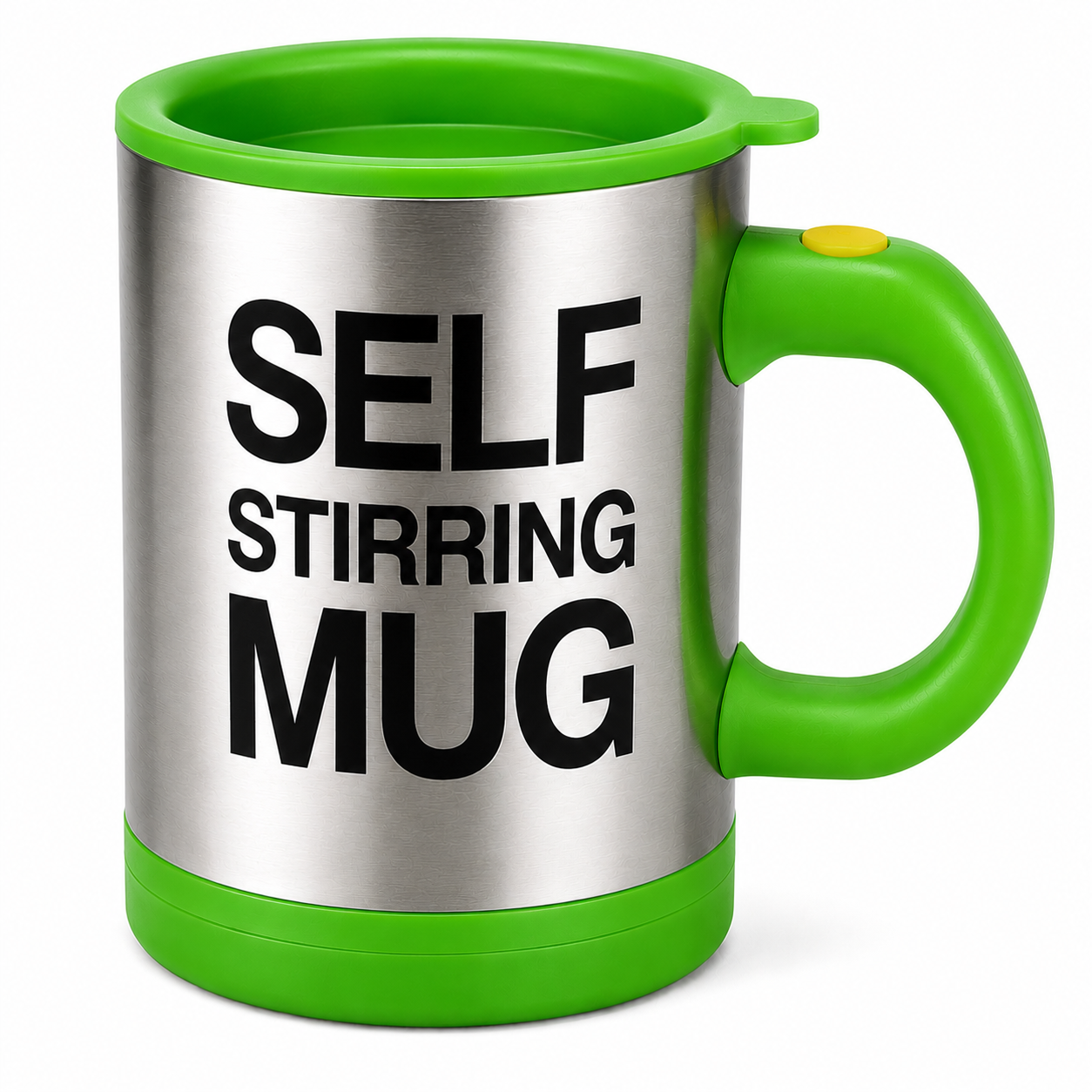 AUTOMATIC SELF STIRRING MUG – Tazza Automatica Mescolante in Acciaio Inox e Plastica