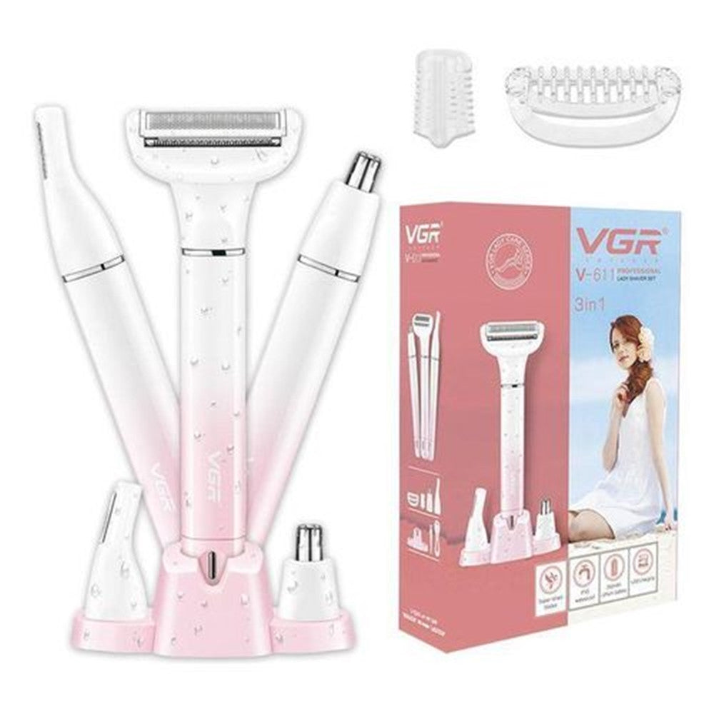 VGR V-611 Epilatore Donna Professionale USB Pelle Liscia Accessori Precisi