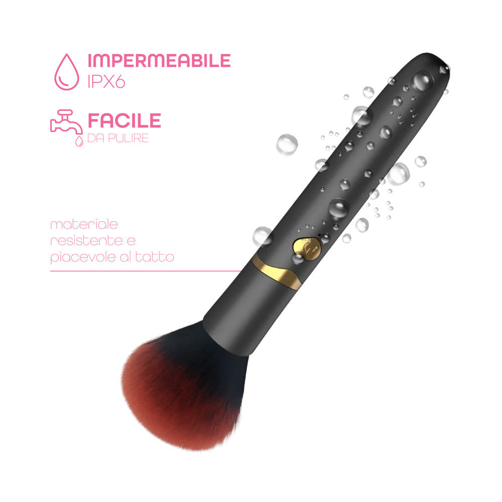 Vibratore a forma di Pennello Trucco con 10 Modalità di Vibrazioni Ricaricabile