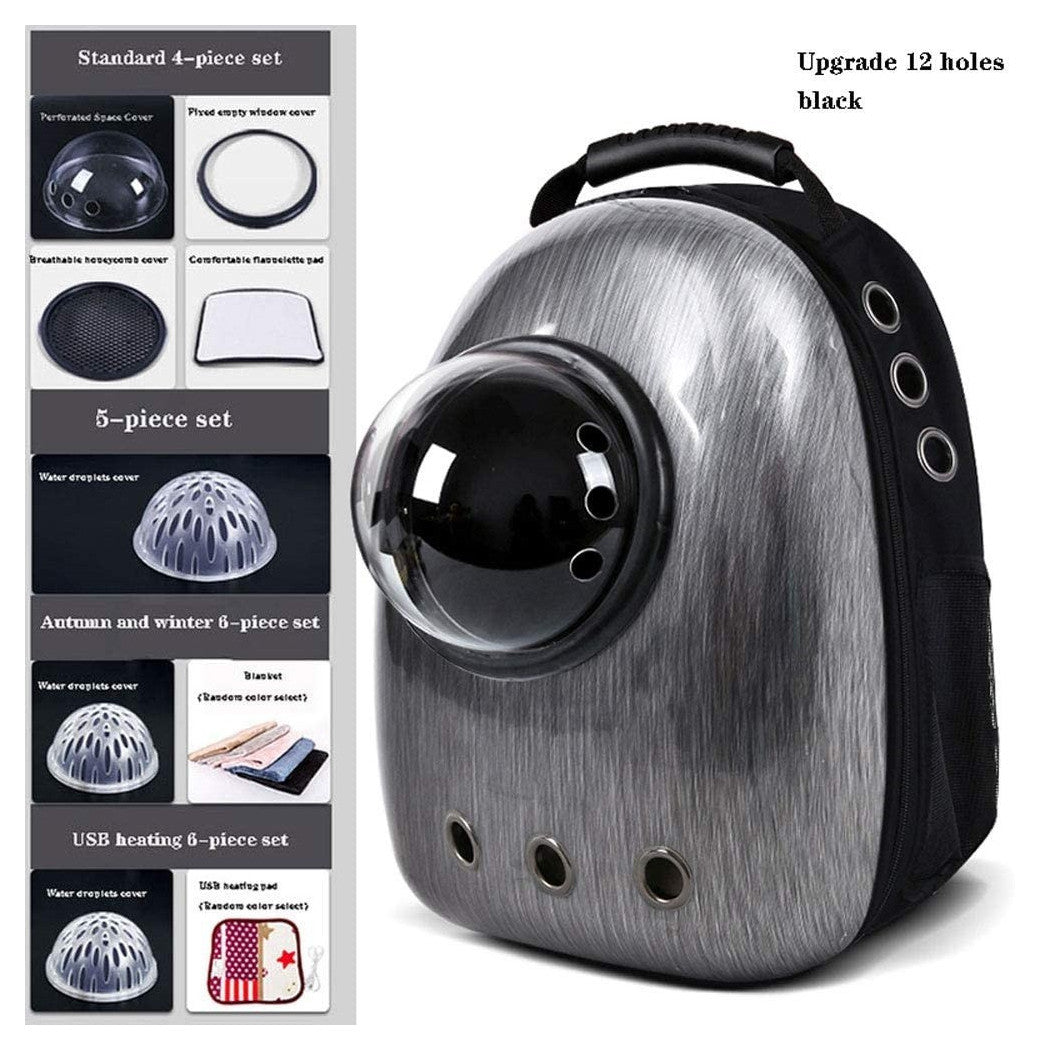 ZAINO BORSA TRASPORTINO GATTO CANE PORTATILE VIAGGIO DESIGN A CAPSULA SPAZIALE